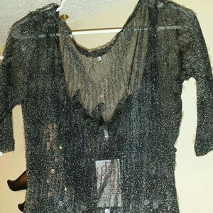 Boutique Sheer Sequined dress/long tunic