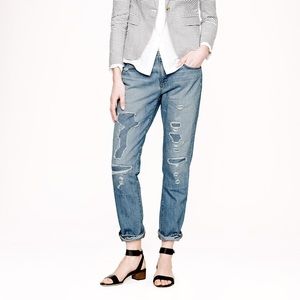 J crew BROKEN-IN BOYFRIEND HALSEY WASH jeans 25