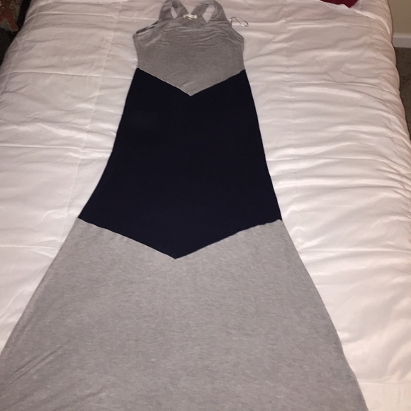 Racer Back Chevron Maxi Dress