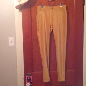 Hue corduroy leggings, small, olive gold