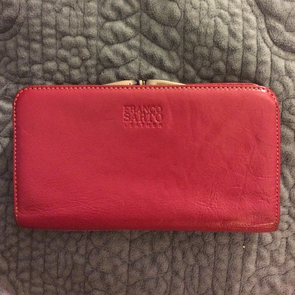 Franco Sarto pink leather wallet