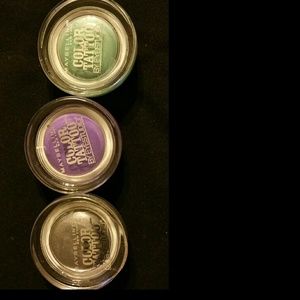 Maybelline 24 hr TATTOO EYESHADOW Bundle of 3