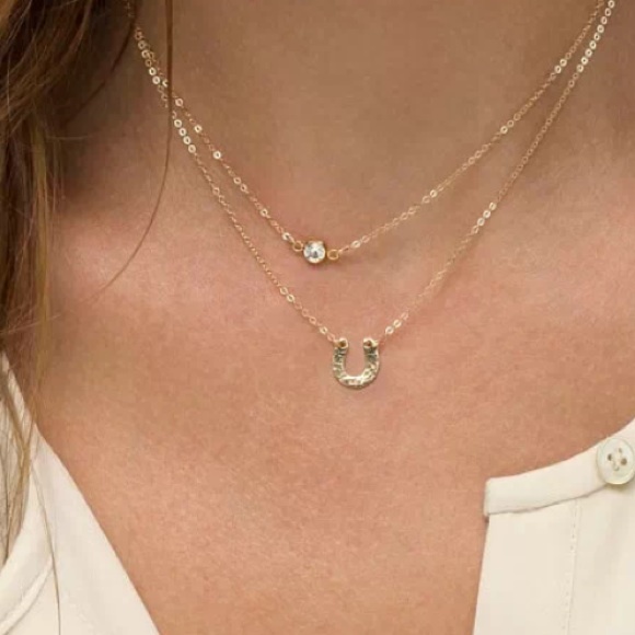 ‼️SOLD in bundle‼️Dainty Horseshoe Layer necklace - Picture 1 of 2