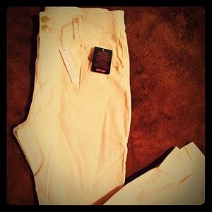 Charlotte Rousse khaki high waisted skinny jeans