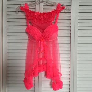 Sexy hot pink  lingerie by Victoria's Secret