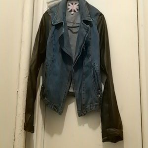 miss london jean|leather jacket