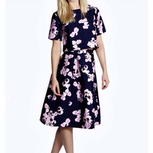 Crop Top and Midi Skirt Set