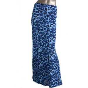 Blue Cheetah Maxi Skirt