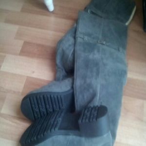 Gray boots