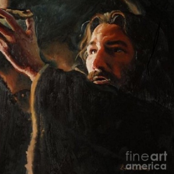 Oil painting 'Jesus' Offering the Bread of Life' - Picture 3 of 4