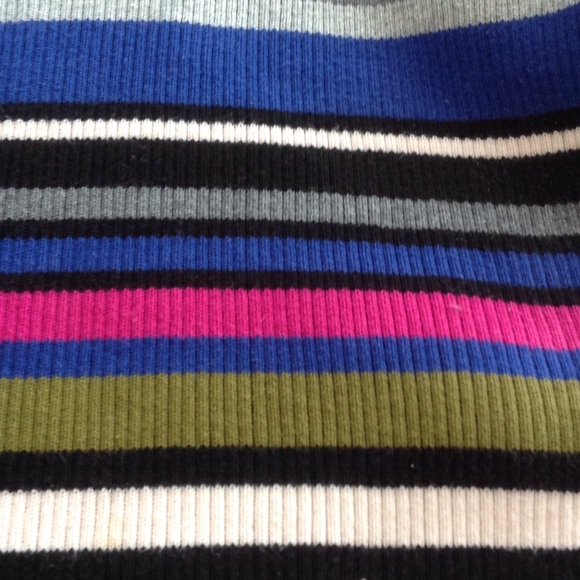 Colorful Multi striped cotton turtleneck sweater. - Picture 2 of 4