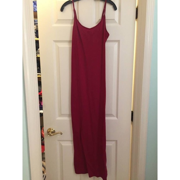 Red maxi dress