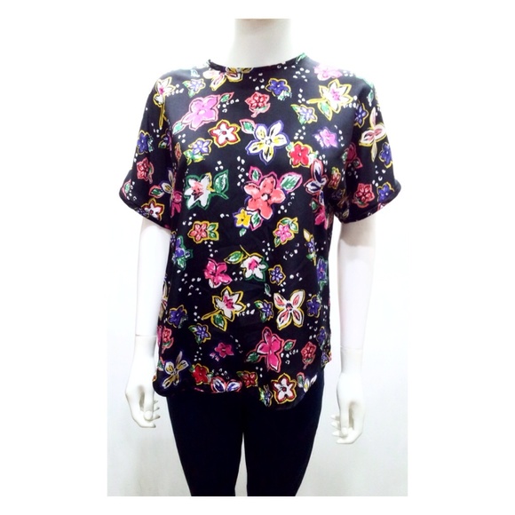 Vintage Tops - Vintage Flower Print Shirt