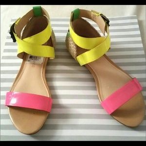 Enzo Angiolini Candy Color Block Sandals