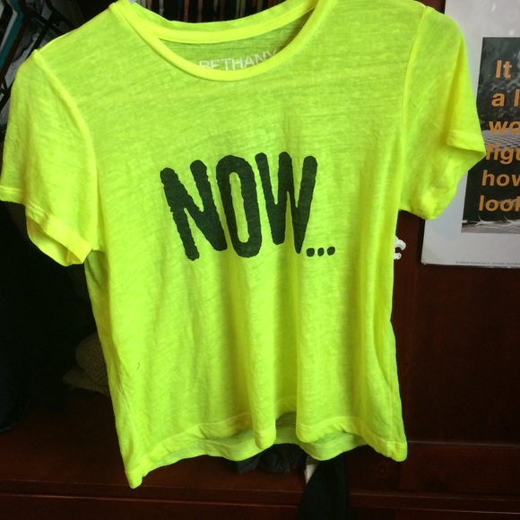 Bethany Mota neon green crop top