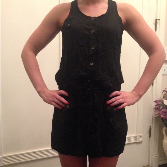 Black dress adjustable waist band