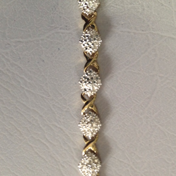 Diamond & Sterling Silver Bracelet - Picture 3 of 3