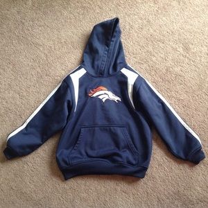 Broncos hoodie & cross necklace bundle