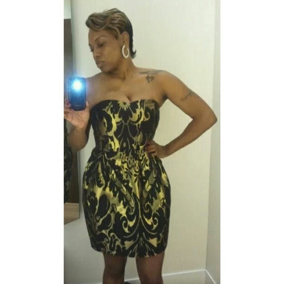 H&M strapless cocktail dress with pockets