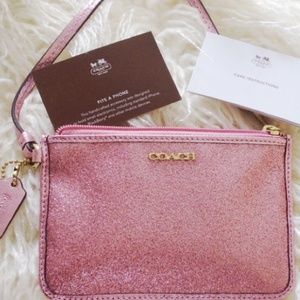 Coach pink wristlet