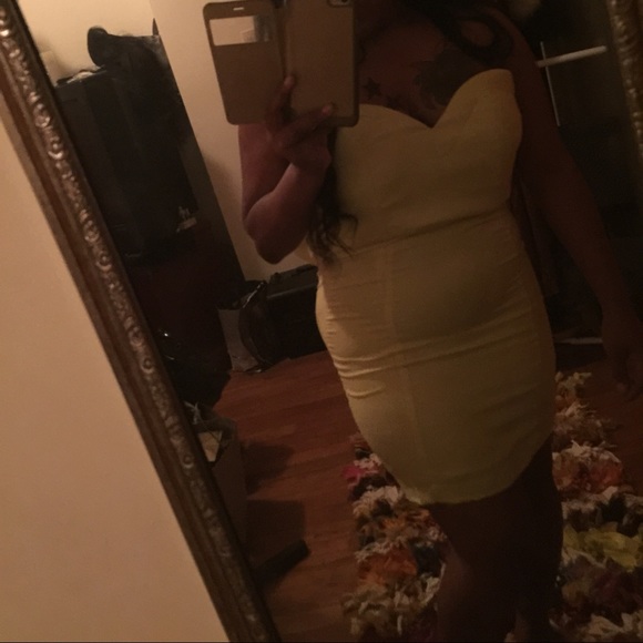 Lime-light green short dress