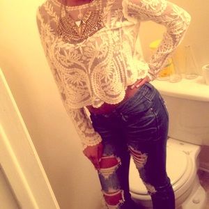 Lacey mid drift shirt