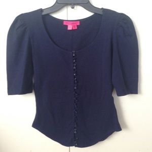 Betsey Johnson navy top