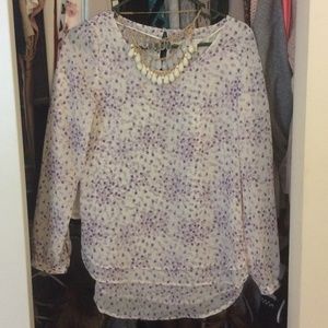 Lauren Conrad Printed Double Layer Top NWT