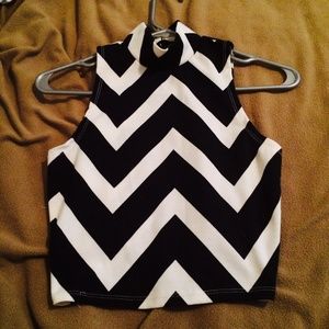 chevron crop top