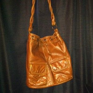 A brown shoulder bag