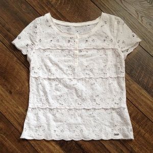 Abercrombie White Lace Eyelet top