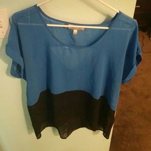 Blue and black shirt
