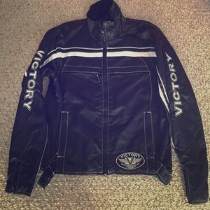 Black Victory Motorcycle Jacket