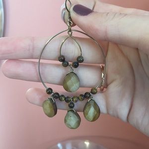 Brown and gold earrings