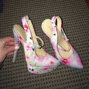 Worn once summer/spring heels