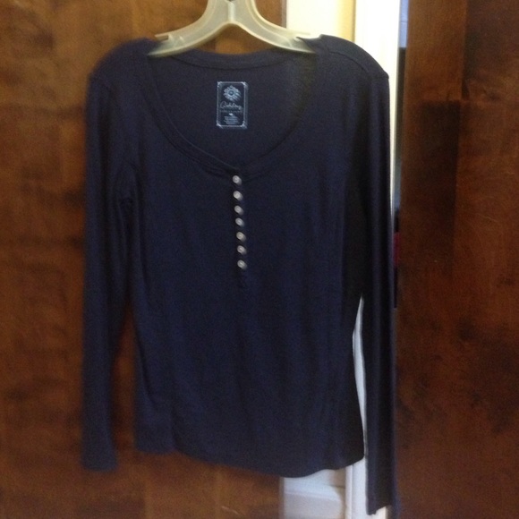 Navy Ashley Judd brand long sleeve t-shirt