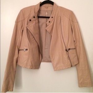Free people vegan leather sunburst Moto jacket 4
