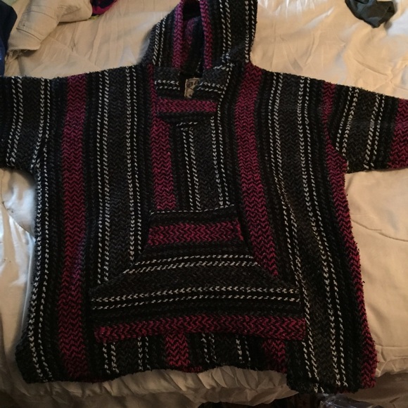 Pink and black drug rug