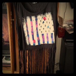 Cross frill top