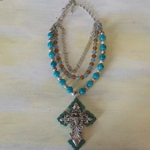 necklace with cross concho!
