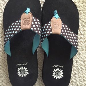 Yellow Box Flip Flops