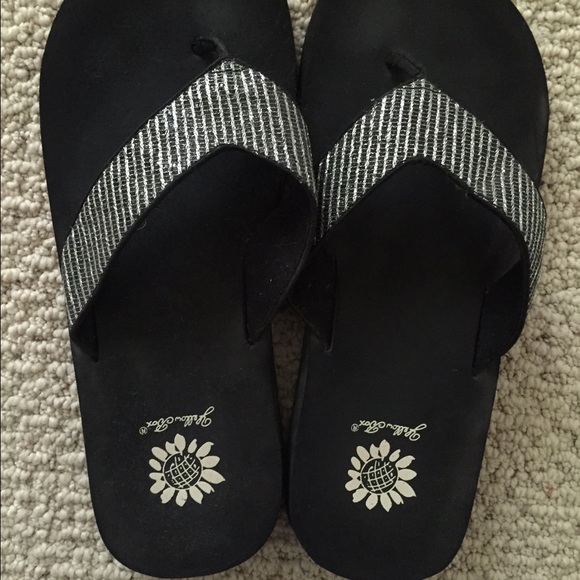 Yellow Box flip flops