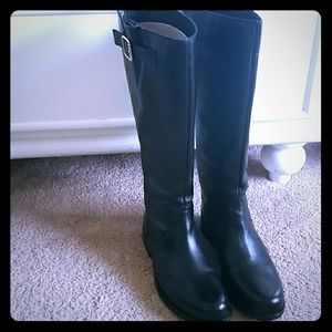 Steve Madden Leather Black Boots