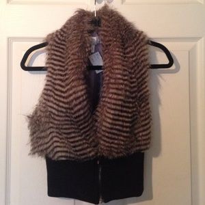 Faux fur vest