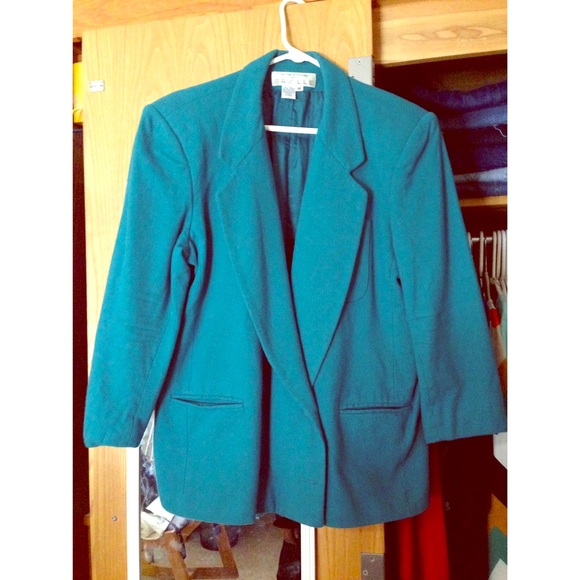 Emerald Green boyfriend blazer jacket