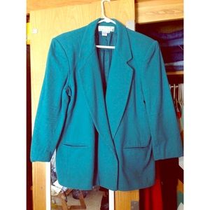Emerald Green boyfriend blazer jacket