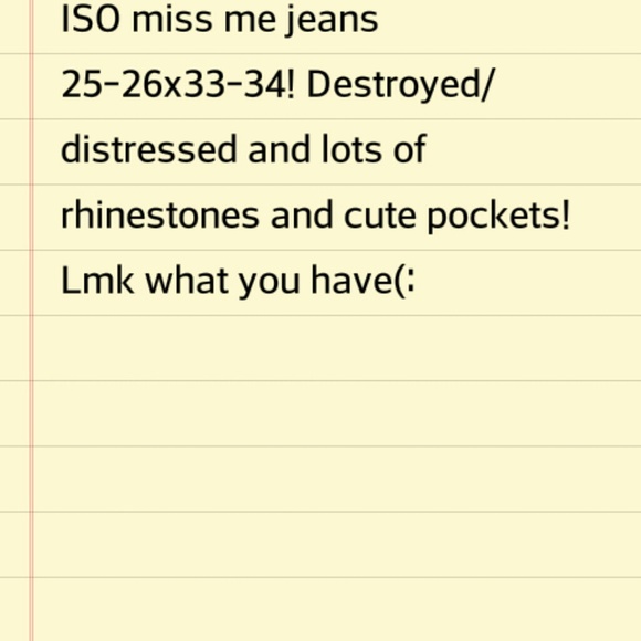 ISO MISS ME JEANS