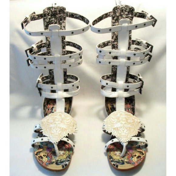 Ed Hardy gladitor sandals