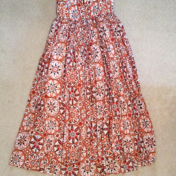 Cute Boho strapless dress.