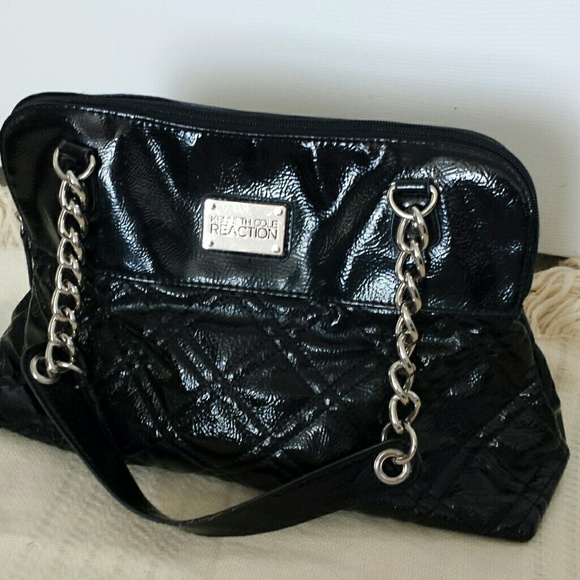 Blk patten Leather purse